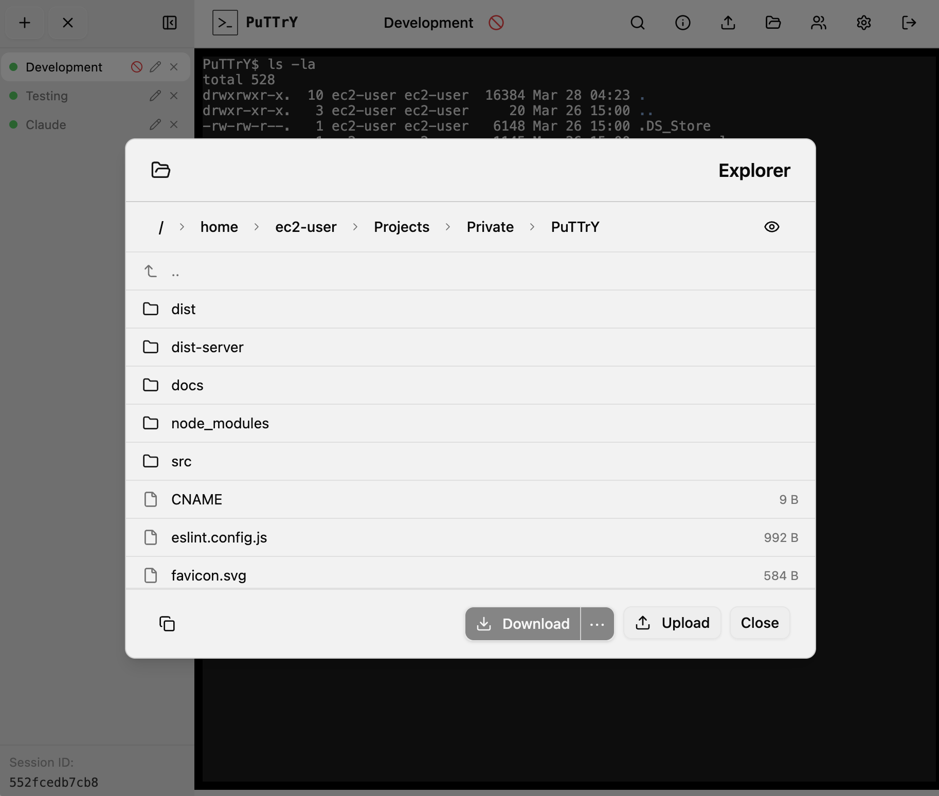 PuTTrY File Manager - File Explorer