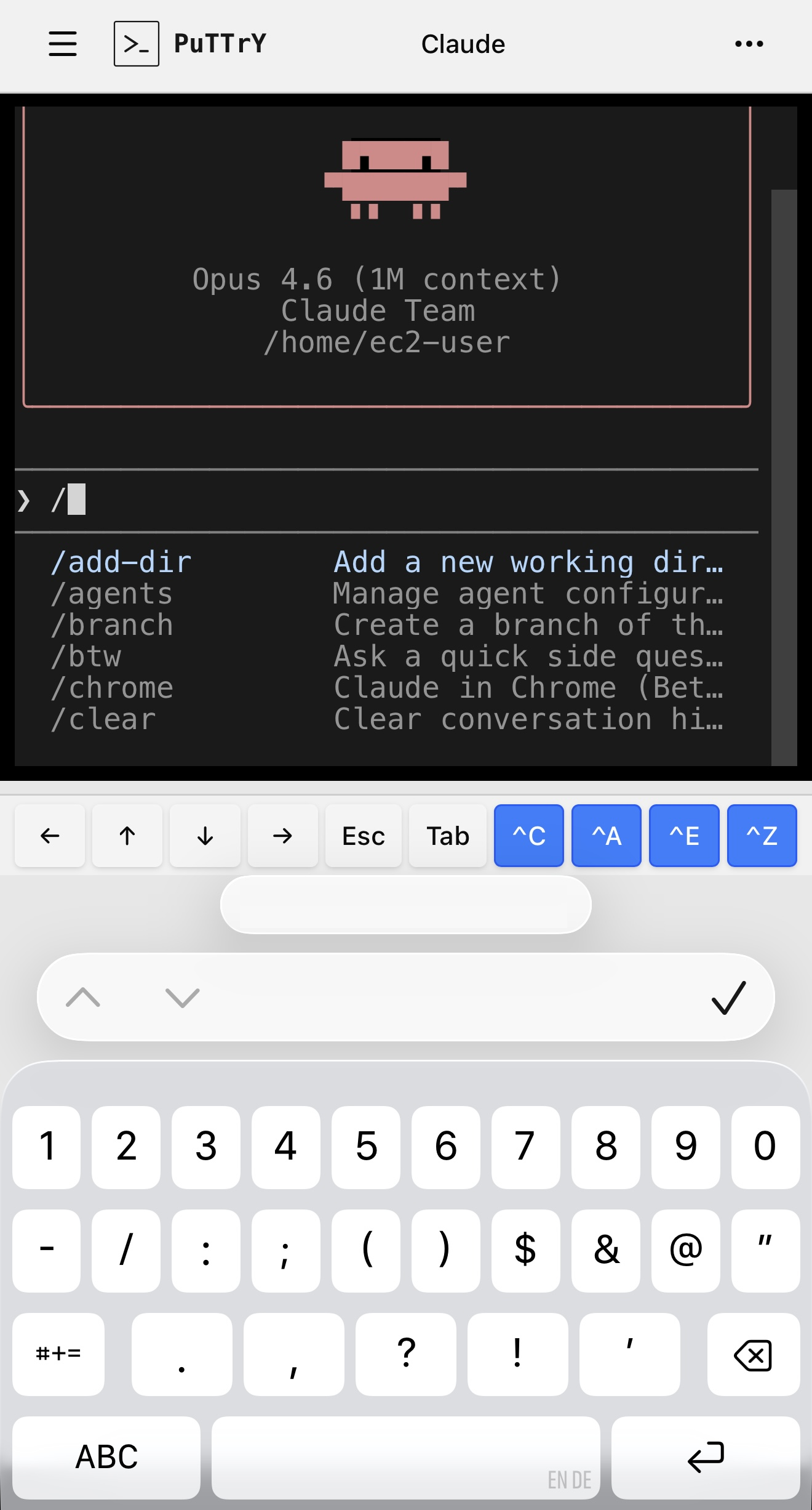 PuTTrY Mobile - Full Terminal Session