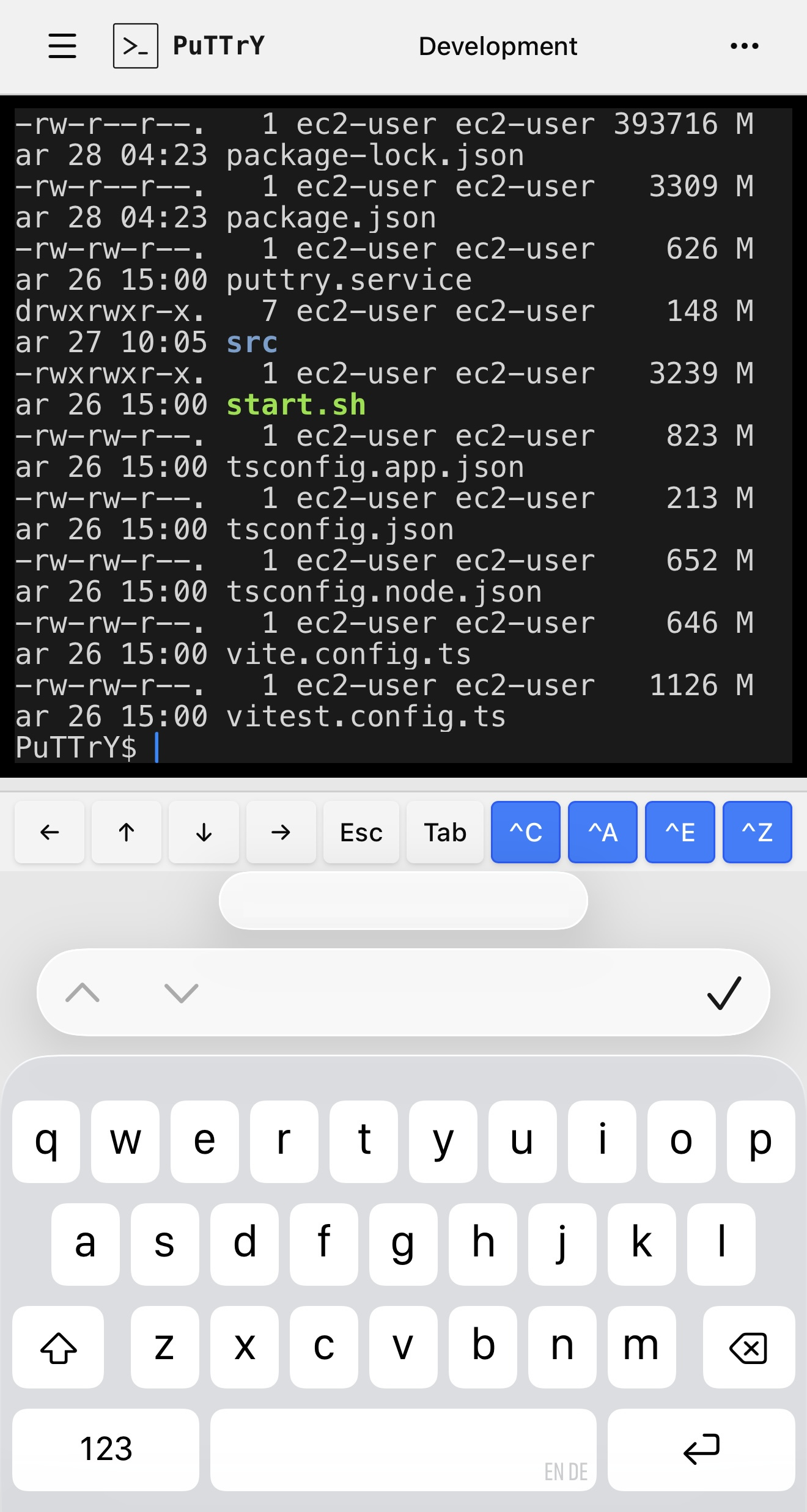 PuTTrY Mobile - Floating Keyboard