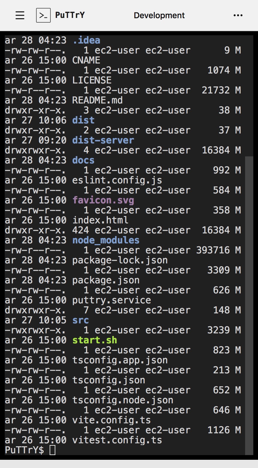 PuTTrY - Mobile Terminal